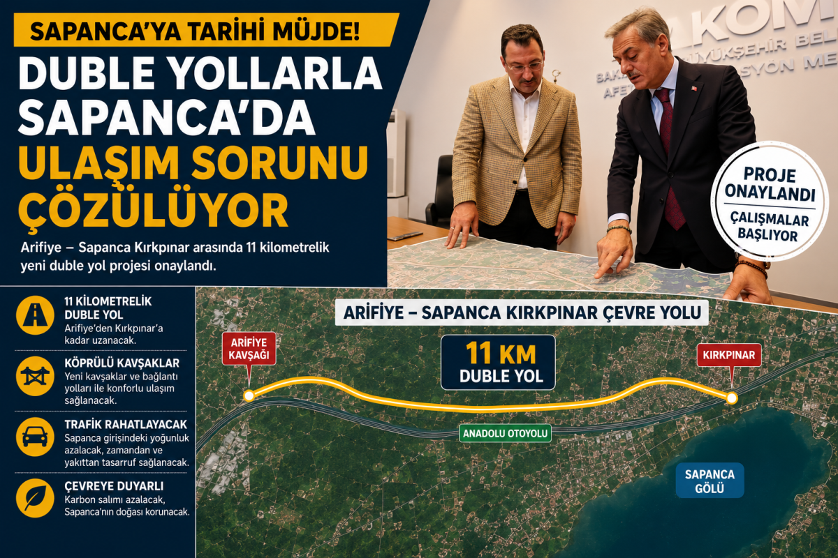 Sapanca'nın Yıllardır Beklediği Çevre Yolu İçin Kritik Adım!