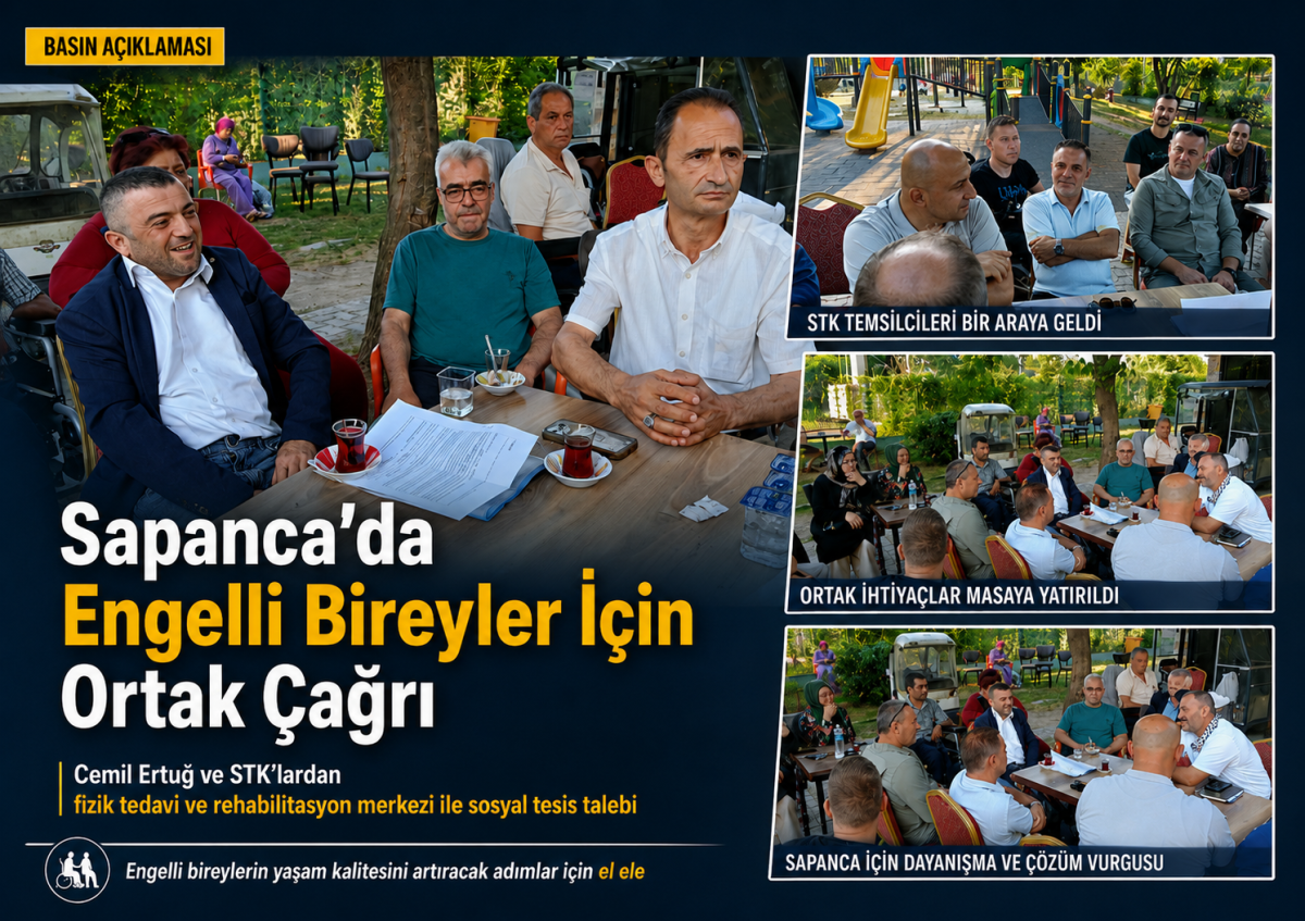 Sapanca’da engelli bireyler için ortak çağrı: Fizik tedavi merkezi ve sosyal tesis talebi