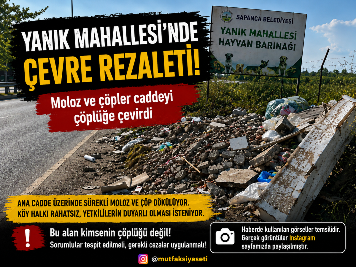 Yanık Mahallesi’nde Moloz ve Çöp Tepkisi: Ana Cadde Adeta Atık Alanına Döndü