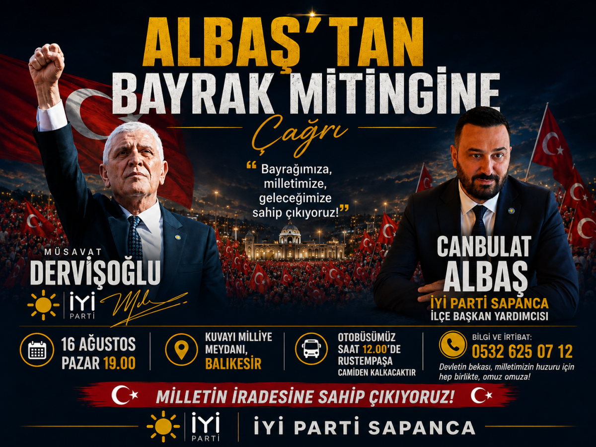 Albaş’tan Balıkesir’deki Bayrak Mitingi’ne Davet