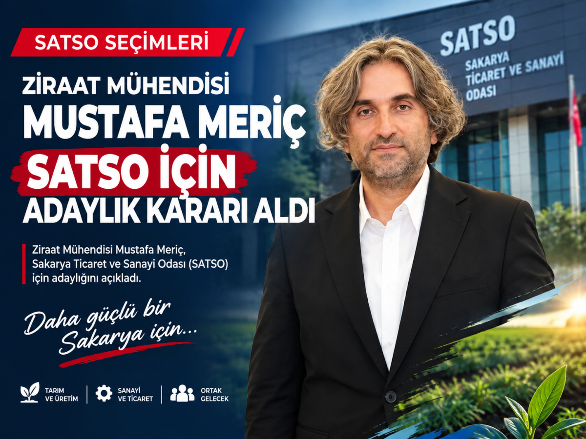 23 yıllık tarım tecrübesini SATSO’ya taşıyacak: Mustafa Meriç Şirin adaylığını açıkladı
