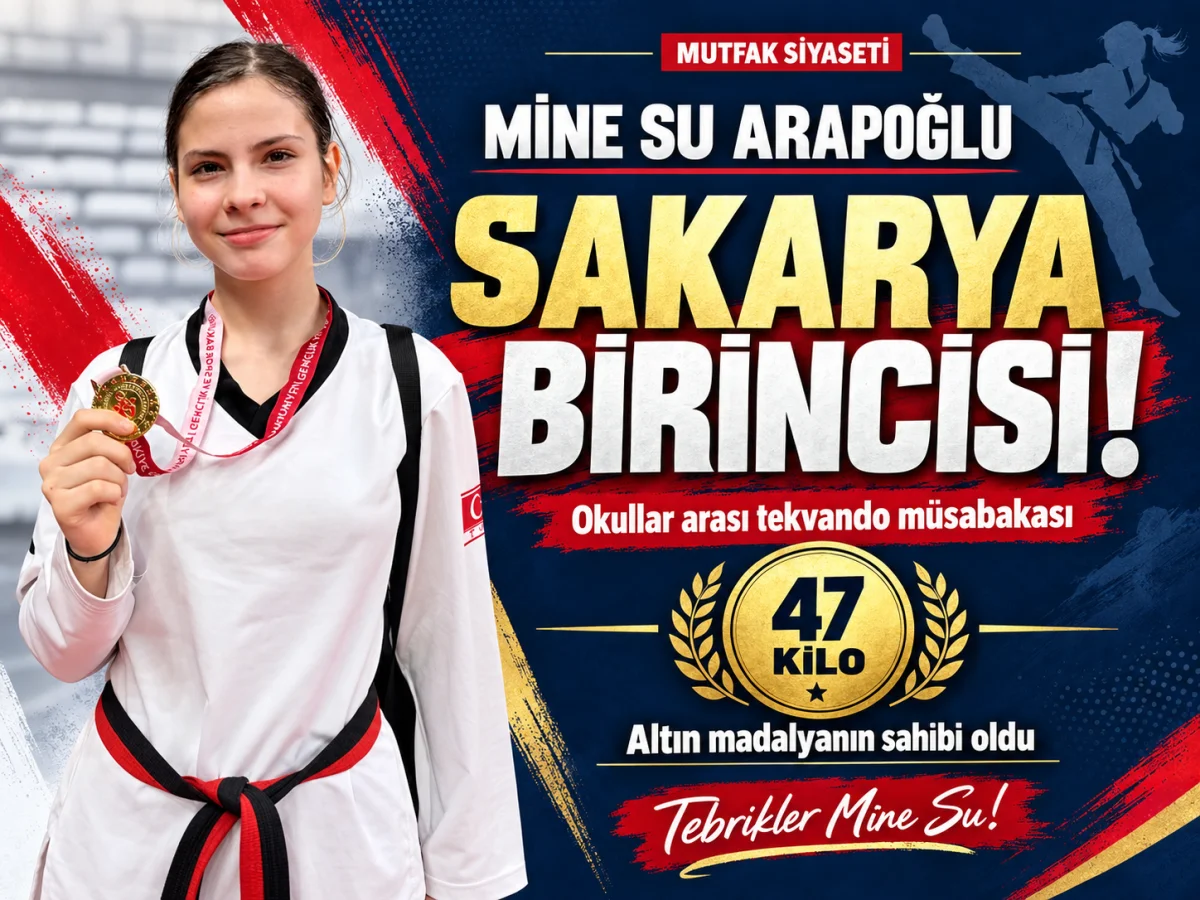 Mine Su Arapoğlu, tekvandoda Sakarya birincisi oldu