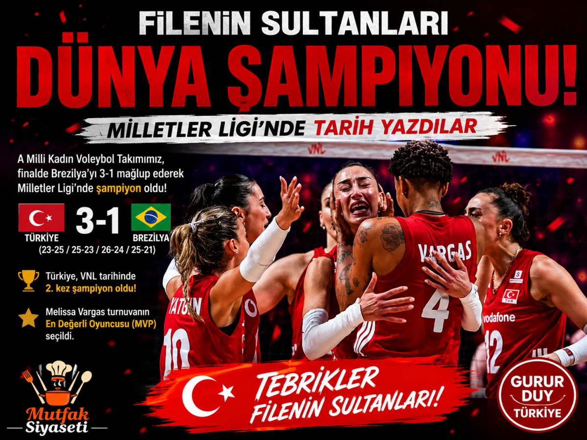 Filenin Sultanları Tarih Yazdı! Türkiye, VNL'de İkinci Kez Şampiyon