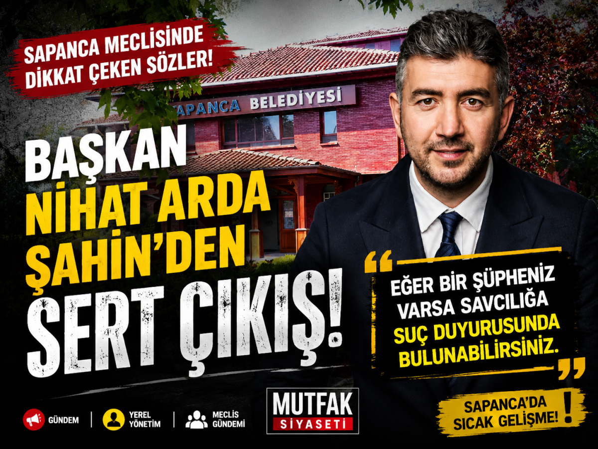  “Başkan Nihat Arda Şahin’den sert çıkış: ‘Şüpheniz varsa savcılığa suç duyurusunda bulunabilirsiniz’”
